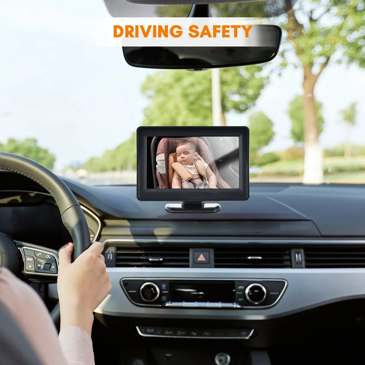 and View 150° Facing Seat Rear Wide Display Car Mirror HD Video Camera with Baby Anself 1080P for Invigilator