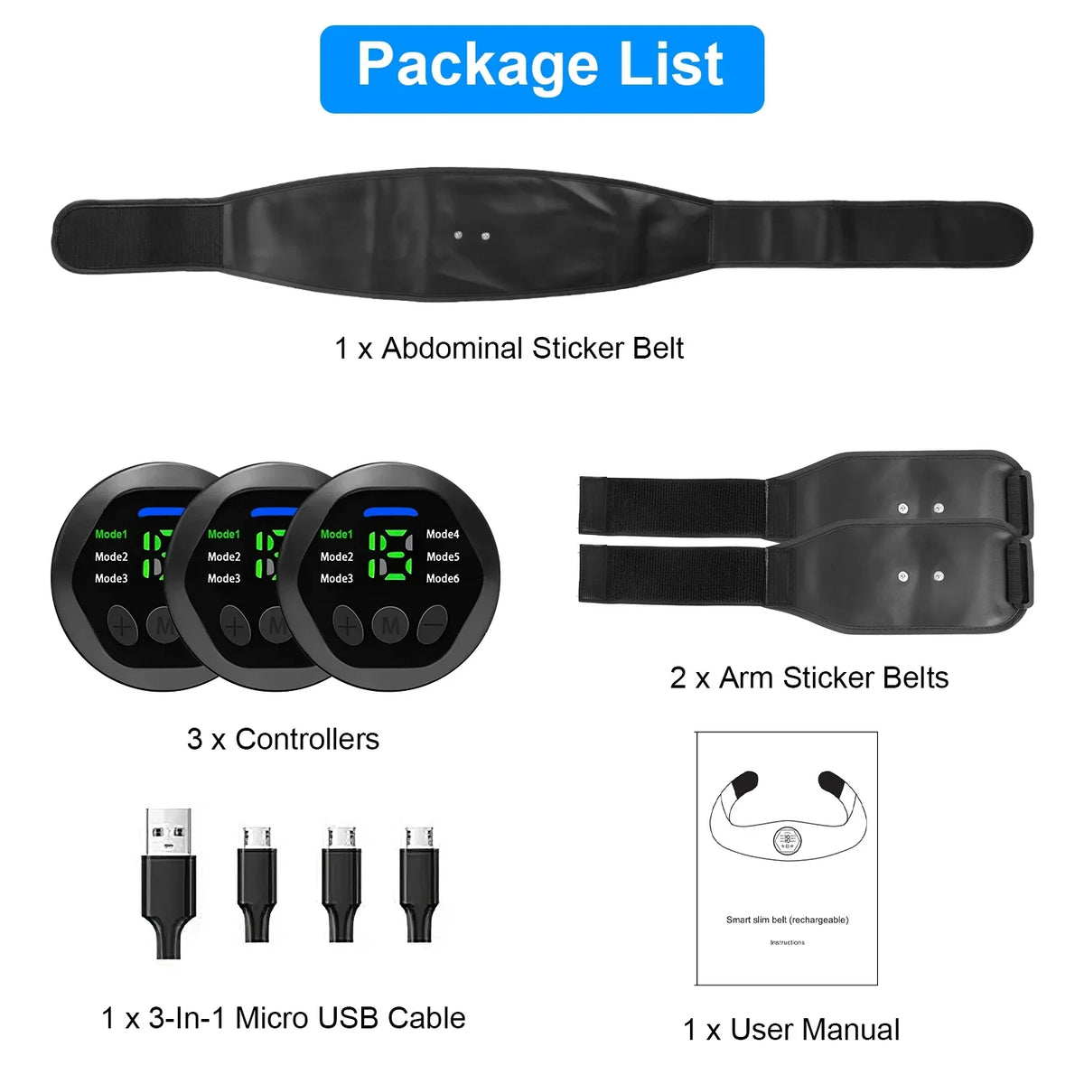 Levels Modes Stimulator ABS 6 Abdominal Home Muscle Intensity Training with Equipment iMounTEK Office Fitness 18