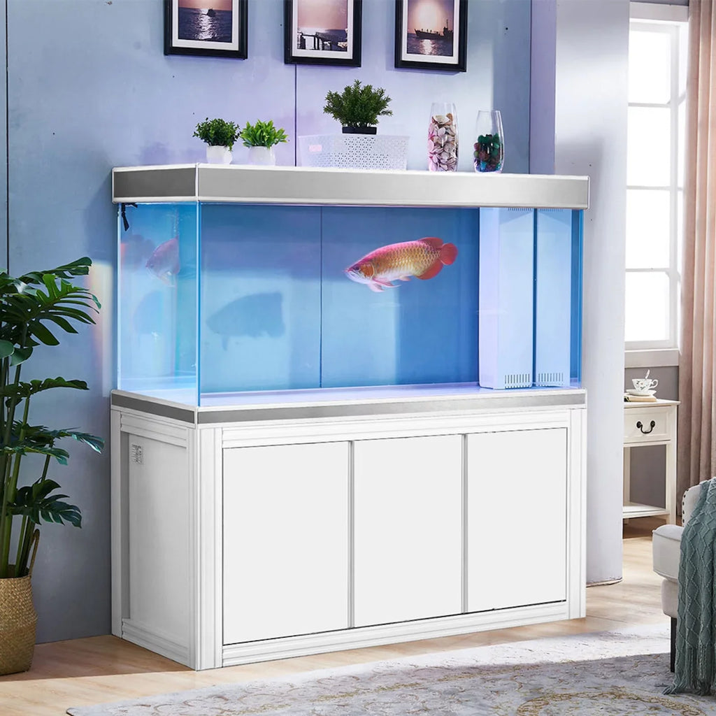 Tempered Glass White All-in-one Dream and Aquarium Aqua Gallon Silver 235