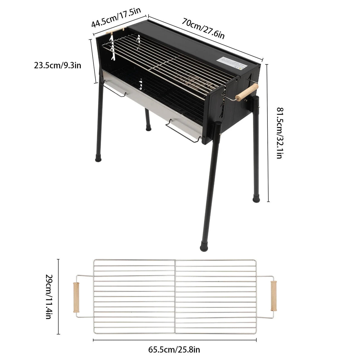 Stainless 304 Picnic Food Grill Steel Grill Kits Barbecue Miumaeov Charcoal Grade Grill Charcoal with for Portable Camping Grill Folding BBQ Tool