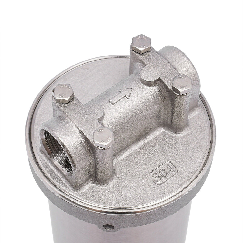 304 10" Stainless For Filter Housing 3/4" Cartridges Duty Steel Heavy Npt liquid