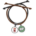 Ice Donut Money Cup Chain Wristband Biscuit Bracelet Leather Hand Chocolate Rope