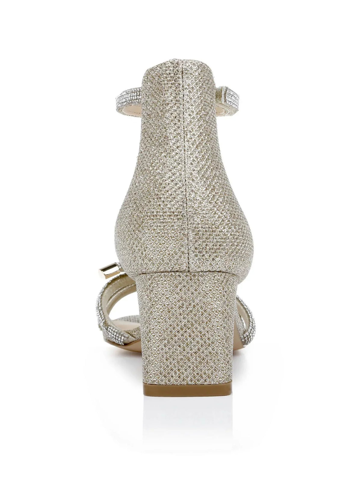 BADGLEY M outfit Heel Lena 5.5 Sandal Womens Block Heeled Ankle MISCHKA Strap Rhinestone JEWEL Silver Toe Round