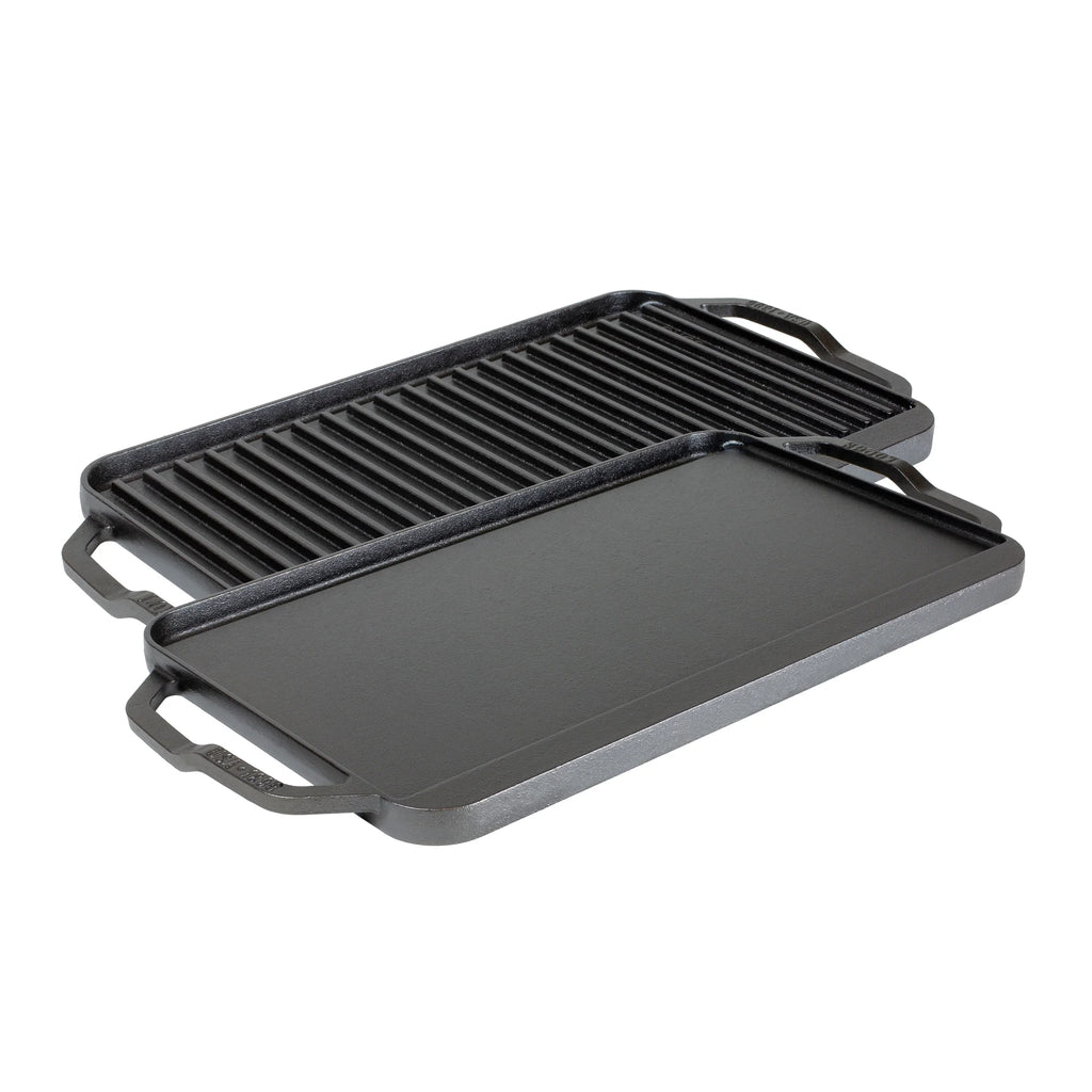 Double - Cast or Lodge Fire Open Reversible Iron Grill, Stovetop, Collection Cast Oven, Iron Iron Cast Chef & - Burner Handles for Flat Griddle Skillet Grill/Griddle Grill with