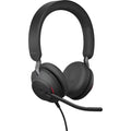 with Box) Noise and Enhanced Headphones, 40 Comfort, Headphones, (Open Wired Headset All-Day for Calls - - Black Passive Stereo, USB-C, Music, USB-C Telework UC-Optimized Cancelling Evolve2 UC Jabra