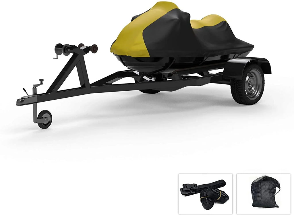 Sun, Storage & Yamaha Wave HO Covers More! All - Includes - Yellow/Black - for Weatherproof VX Protects Ski - Jet Cruiser & 2015-2019 Trailer from Straps Rain, Trailerable Runner climate Bag
