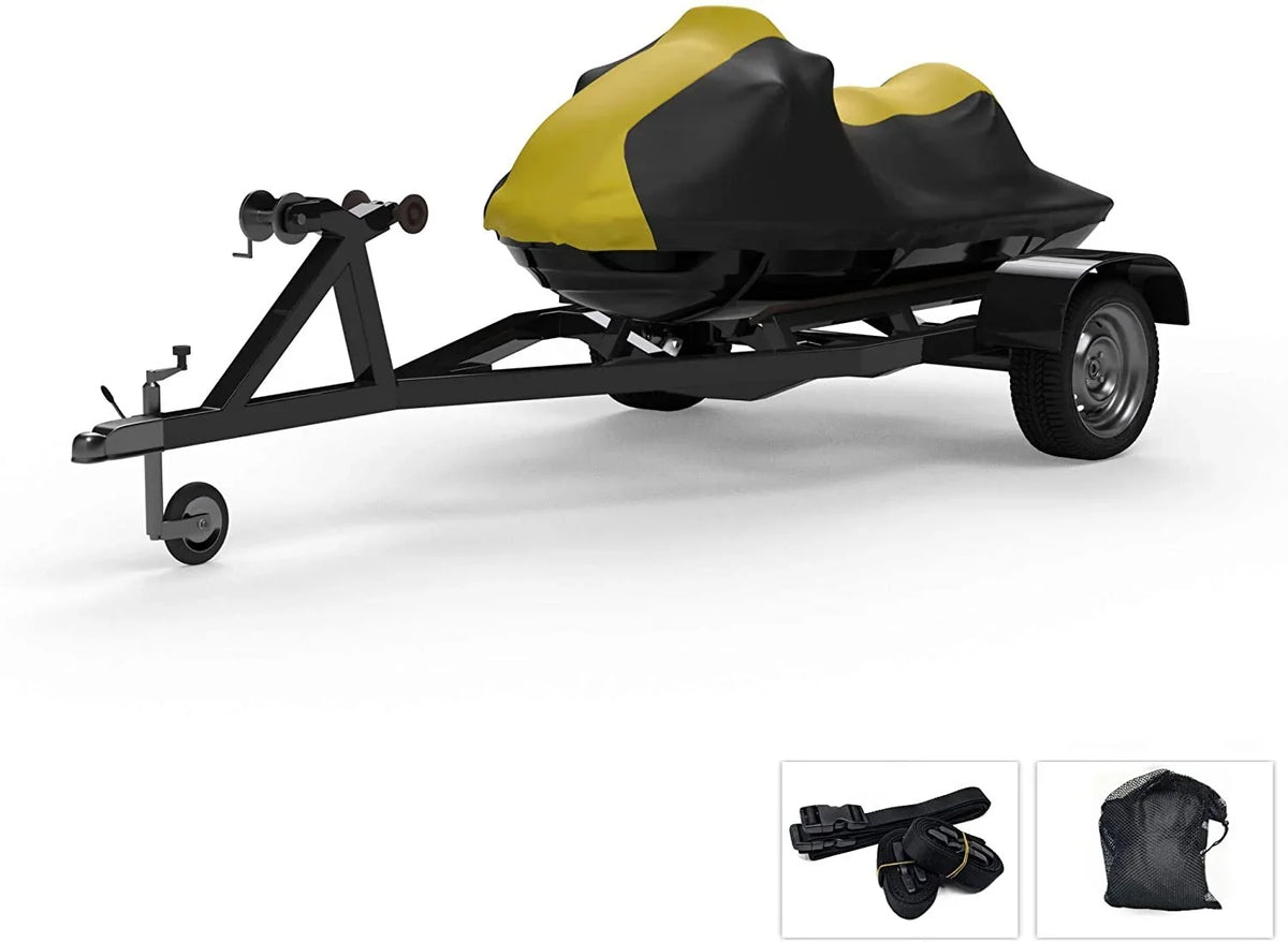 Sun, Storage & Yamaha Wave HO Covers More! All - Includes - Yellow/Black - for Weatherproof VX Protects Ski - Jet Cruiser & 2015-2019 Trailer from Straps Rain, Trailerable Runner climate Bag