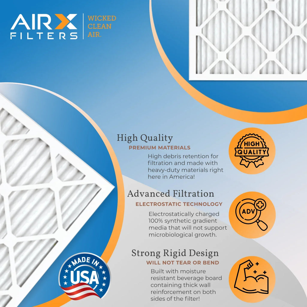 MPR to WICKED AC Filters 18x25x2 Made 18x25x2 CLEAN Air by Filter Pleated 8 5 & Furnace MERV Conditioner Electrostatic FPR Premium Air FILTERS USA Comparable AIRX AIR. Filter HVAC 700 6 Pack