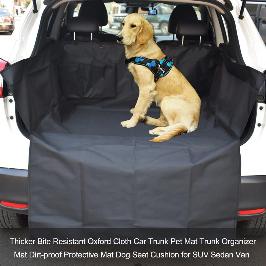 DirtEscape-proof Cushion Trunk Mat Seat Protective Bite for Organizer Van Mat Sedan Trunk Pet Resistant SUV Thicker Dog Car Oxford Cloth Mat