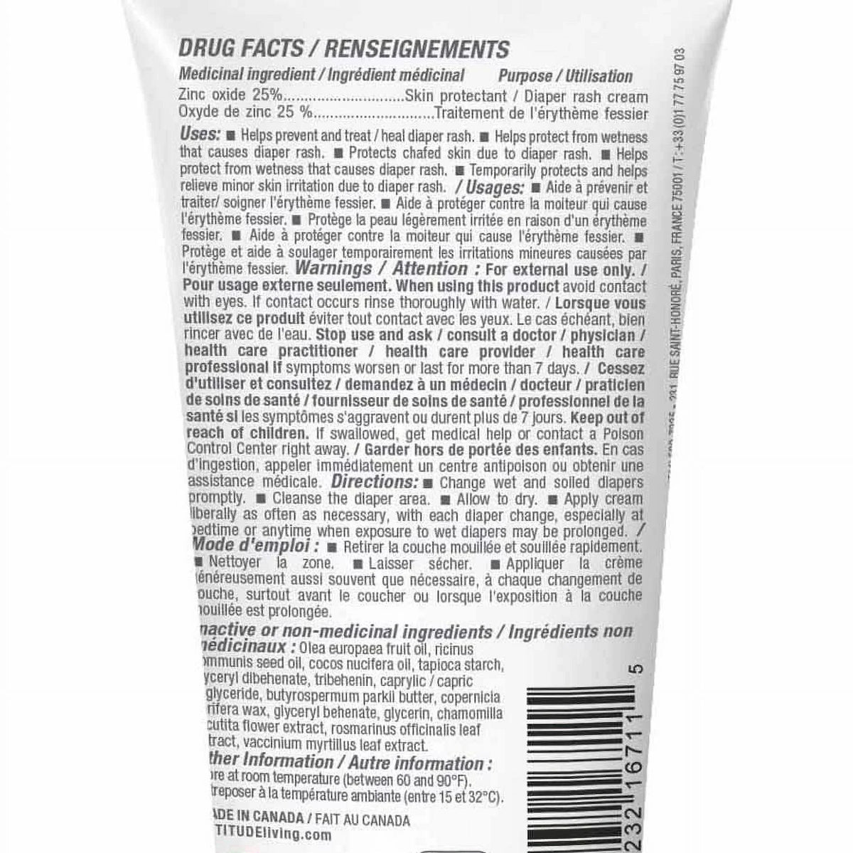 Natural VERIFIED, (2,6 Diaper Rash Irritation , Moisture, Diaper Baby , Fluid Tested Hypoallergenic, and Prevents Cream Ounce) Blocks Fragrance-Free , ATTITUDE Zinc EWG Dermatologist Cream leaves