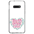 (5.8" Love Case Tempered Faith TPU Protector DistinctInk / Clear - Acrylic / S10e Glass Hybrid Hope Shockproof for Screen Bumper, Galaxy - - Screen) Floral Back,