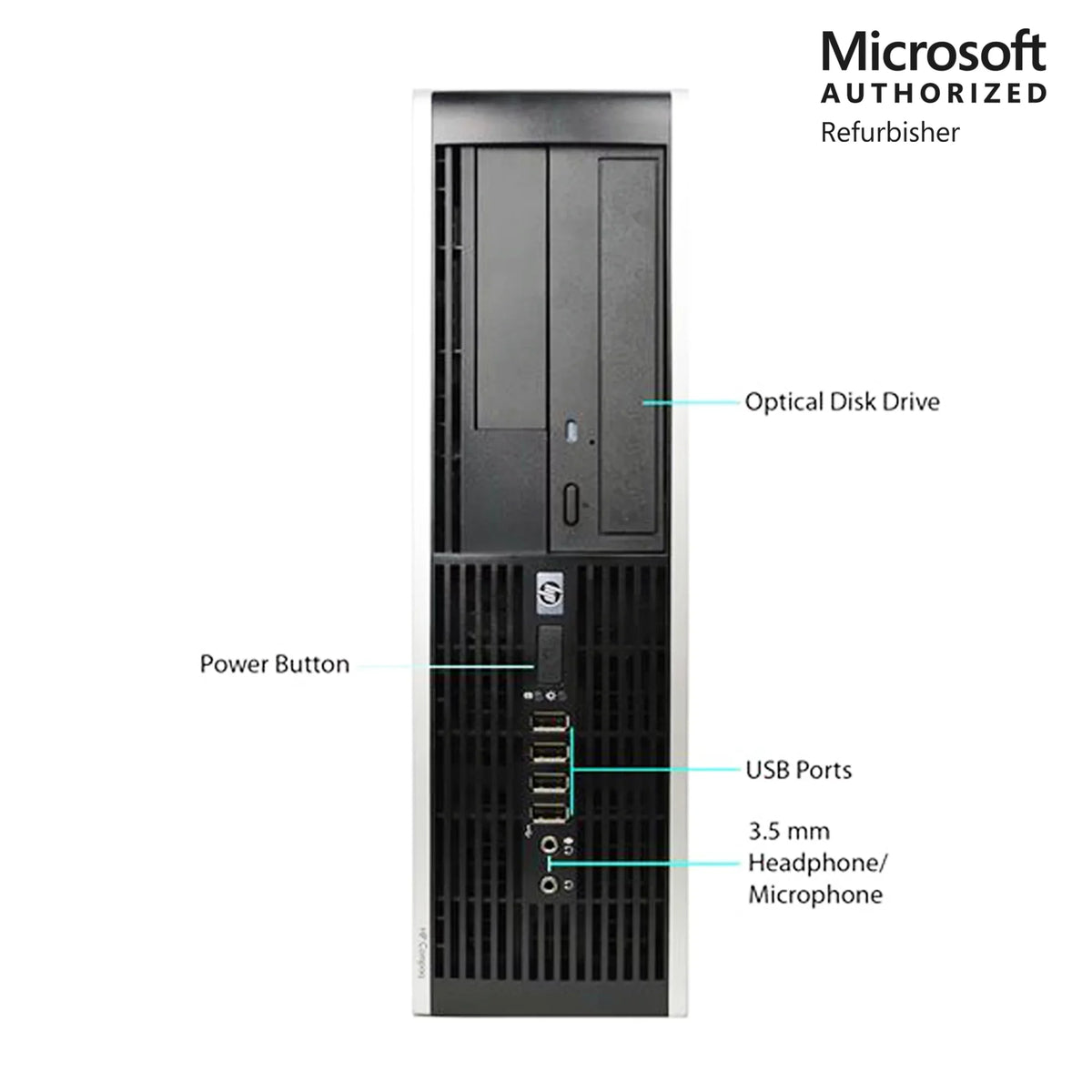 Computer RAM 3.2Ghz Home WiFi Elite Warranty SFF Year 8100 i5 10 Windows SSD Hp 4GB Desktop 160Gb Core 1 - PC