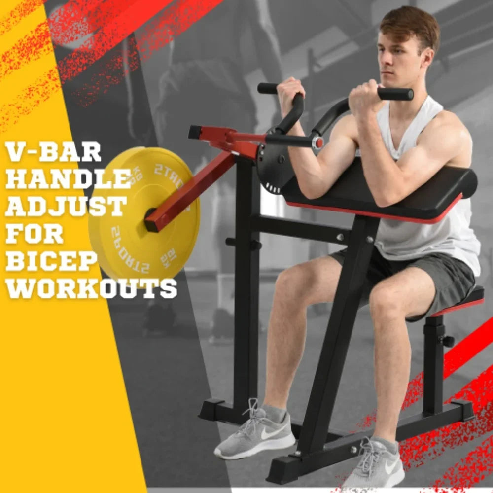 Strength for Extension Curl with Curl Home Gym Standard Preacher Machine Bench Adjustable Leg Exercises