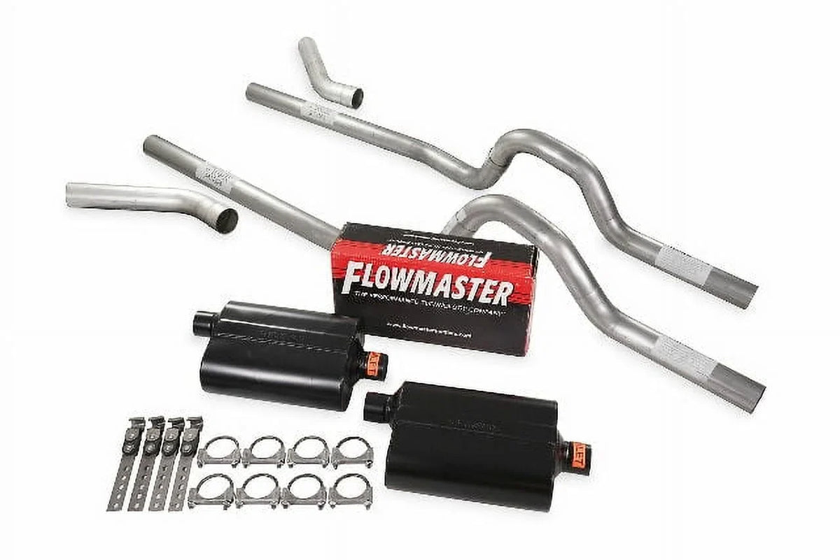 F-Series 40 2.5" Exit Flowmaster Dual Exhaust Corner Fits Kit Super 67-72