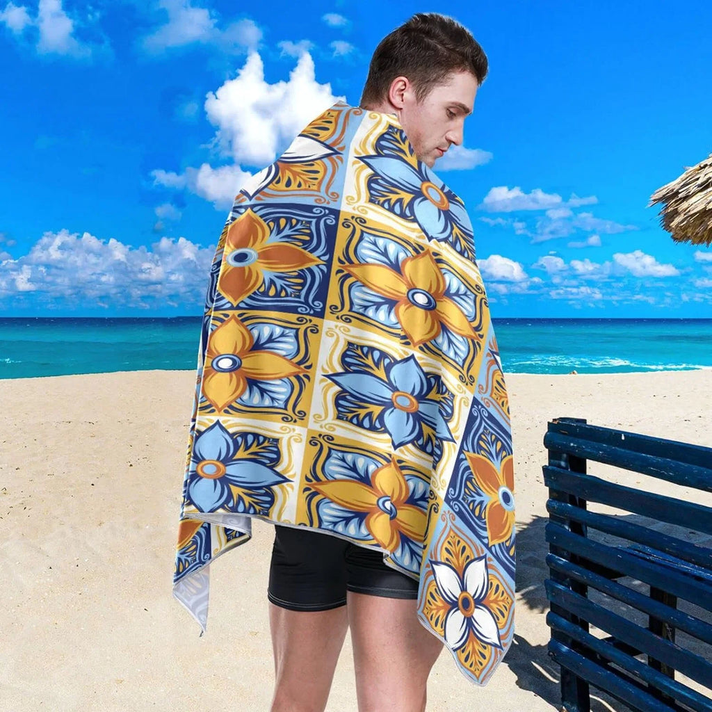 Blanket, Free Mexican Towel Towel, Bath Bestwell Oversized Yoga Pool Swim Multipurpose Thin Sand Talavera Towel 30”X60” Towel Shower Dry Lightweight Quick Microfiber Beach