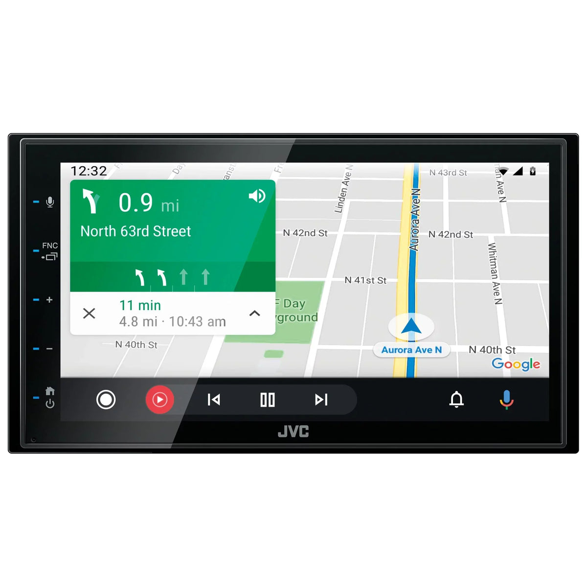 Digital 6.8" Auto CarPlay/Android Harness KW-M560BT Kit, JVC and Compatible JVC - Bundle Adaptor, Wiring 03-06 Wrangler, Dash Media Antenna with with Receiver