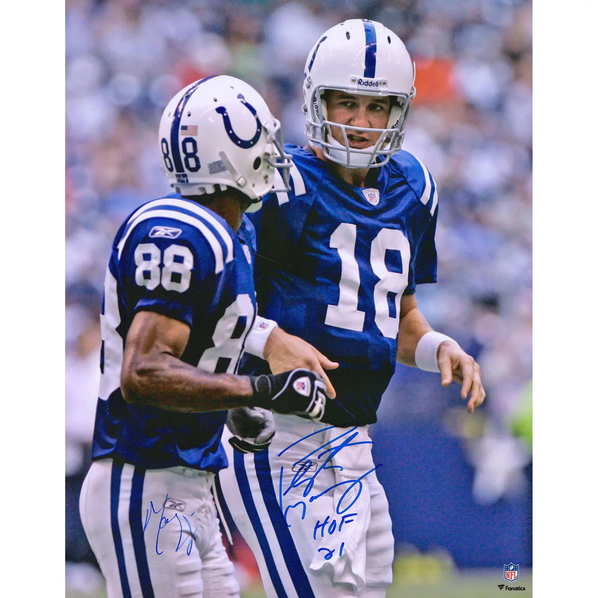 Autographed Inscriptions Harrison Hall Marvin of Certified 16" Fame Indianapolis Fanatics Peyton Photograph Authentic with x Colts 20" Manning & -